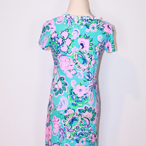 Lilly Pulizter Etta Blue Horizon Sunrise Pom Pom Dress Size (XXS) - Picture 2 of 4